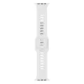 Weißes Silikon Armband kompatibel mit Apple Watch, einfarbige Schmetterlingsschnalle. - 42/44/45/46/49MM / Weiß