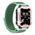 Nylon geweven vervangingsband voor kindersmartwatch, ademende zachte loop-band in groene stijl. - Universeel Model / Spearmint Groen