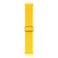 Cinturino per orologio elastico in nylon intrecciato giallo con fibbia di metallo. - Curcuma
