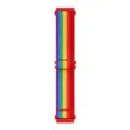 Cinturino per orologio in nylon elastico arcobaleno intrecciato con fibbia per smartwatch. - Arcobaleno