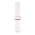 Cinturino di ricambio in nylon elastico rosa con fibbia in metallo per smartwatch - Bianco