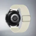 Cinturino per orologio in nylon elastico beige compatibile con smartwatch, con fibbia regolabile. - Luce Stellare