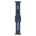 Dunkelblaues Silikon-Uhrenarmband kompatibel mit Apple Smartwatch, atmungsaktives Design. - Eisblau