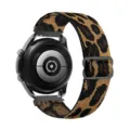 Cinturino di ricambio in nylon elastico intrecciato compatibile, stampa leopardata. - Stampa Leopardata Nera