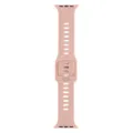 Rosa Silikon Ersatzarmband, einfarbiges Loop-Armband passend fur Apple Watch Smartwatches. - Rosésand