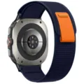 Compatibel met Samsung Galaxy Watch Ultra 47mm band, alpine loop nylon vervangingsband. - Samsung Ultra (Zilveren connector) / Donkerblauw
