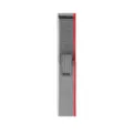 Grijs en rood nylon trail loop horlogebandje variant, compatibel met verschillende smartwatch modellen. - Samsung Ultra (Zilveren connector) / Rood & Grijs