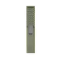 Olijfgroene nylon lus horlogeband compatibel met smartwatches, duurzaam textielaccessoire. - Samsung Ultra (Zilveren connector) / Olijfgroen
