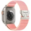 Cinturino per orologio in nylon rosa con fibbia in metallo di ricambio smartwatch. - Rosa Frappè