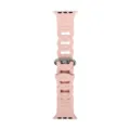 Rosa Silikon Ketten Armband kompatibel mit Apple Watch, weiches atmungsaktives Ersatzarmband. - 42/44/45/46/49MM / Rosa