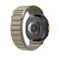 Cinturino per Orologio Alpine Nylon Loop Compatibile con Samsung Smartwatch Cinturino di Ricambio - Connettore argento per Samsung Watch 8/8 Classic / Verde oliva