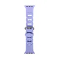 Lavendelblaues Silikon Ketten Uhrenarmband kompatibel mit Smartwatch, atmungsaktives Design. - Fliederstein Stil