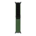 Cinturino per orologio in nylon verde e nero compatibile con smartwatch, resistente e confortevole. - Connettore argento per Samsung Watch 8/8 Classic / Verde Nero