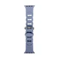 Stilvolles Silikon Uhrenarmband mit Kettenglieder atmungsaktiver Ersatzgurt für Smartwatch - Lavendelgrau