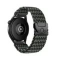 Cinturino per orologio in nylon intrecciato con fibbia paracadute per smartwatch, cinturino. - 20mm / W Nero Verde