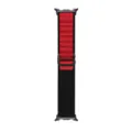 Cinturino di ricambio Alpine Nylon Loop per smartwatch Samsung, variante di colore rosso e nero - Connettore argento per Samsung Watch 8/8 Classic / Nero rosso