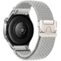 Cinturino di ricambio in nylon intrecciato con fibbia paracadute in metallo per smartwatch. - Bianco perla
