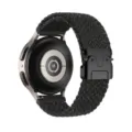 Cinturino per orologio in nylon intrecciato con fibbia tattica da paracadute nuovo. - Nero Starlight