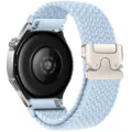 Cinturino per orologio in nylon intrecciato compatibile con fibbia a paracadute di ricambio - Azzurro