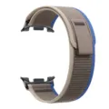 Replacement nylon alpine loop strap for Samsung Galaxy Watch 8 Classic, durable woven band. - Blue Gray