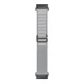 Grijs alpiene loop nylon horlogeband met metalen haak, compatibel met outdoor smartwatches. - Lichtgrijs