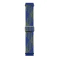 Cinturino per orologio in nylon intrecciato regolabile con fibbia scorrevole, compatibile. - Motivo W blu-verde