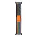 Colorful nylon trail loop watch band replacement strap for smart watch accessories. - Black Rainbow