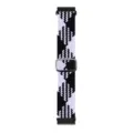 Cinturino per orologio intrecciato nero bianco con fibbia in metallo smartwatch 20mm 22mm - Motivo a Z bianco e nero