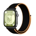 Υφασμάτινο λουράκι νάιλον για smartwatch, αναπνεύσιμος ιμάντας αντικατάστασης με κούμπωμα. - Για τη σειρά Huawei Fit 5 Pro/5/4 Pro/4/3 / Μαύρο & Πορτοκαλί