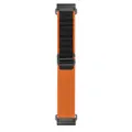 Nylon Alpine Loop horlogeband vervanging, duurzame geweven band met metalen haak voor horloge. - Oranje Zwart
