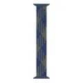 Braided solo loop nylon watch band compatible with smart watch blue grey pattern. - Z Blue-Green
