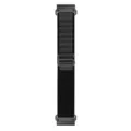 Zwarte Alpine nylon horlogeband vervangende band compatibel met outdoor smart sporthorloges - Zwart en Grijs