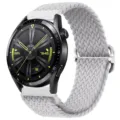 Cinturino di ricambio in nylon intrecciato con fibbia scorrevole per Huawei Garmin smartwatch. - Bianco perla