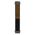 Alpien nylon loop horlogeband voor sport smartwatch, duurzaam geweven bandje met metalen gesp. - Zwarte Koffie