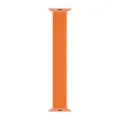 Vibrant orange braided solo loop watch strap, compatible with Apple watch replacement band style. - Bright Orange