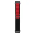 Alpine nylon loop horlogeband vervanging voor sport smartwatch, duurzaam rood en zwart design. - Zwart Rood