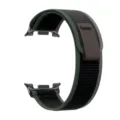 Replacement nylon trail loop strap compatible with Samsung Galaxy Watch 8 Classic, dark green. - Blue and Black