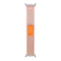 Nylon trail loop watch band compatible with smartwatches, featuring secure fit and orange pull tab. - Pink