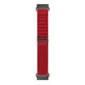 Rode alpine nylon lus horlogeband met zwarte metalen onderdelen voor sportklokken. - Rood