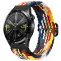 Cinturino per orologio in nylon intrecciato colorato con fibbia scorrevole regolabile per smartwatch. - Arcobaleno