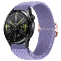 Cinturino per orologio in nylon intrecciato viola con fibbia metallica smartwatch 20mm - Lavanda britannica