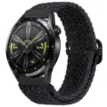 Cinturino per orologio in nylon intrecciato di ricambio con fibbia scorrevole. - Nero e Grafite