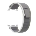 Alpine loop nylon watch band compatible with smartwatch, durable woven replacement strap. - Green and Grey