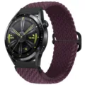 Cinturino per orologio in nylon intrecciato compatibile smartwatch, fibbia scorrevole viola. - Ciliegia