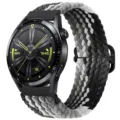 Cinturino per smartwatch in nylon intrecciato sfumato con fibbia scorrevole comodo. - Cioccolato Fondente