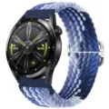 Cinturino per orologio in nylon intrecciato con fibbia scorrevole, stile sfumato blu. - Mirtillo