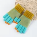 Winter Touchscreen Strickhandschuhe fuer Erwachsene, dicke warme thermische Handschuhe. - Einheitsgröße / Seeblau