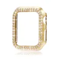 Gold rhinestone Apple Watch case sparkling diamond protective bumper cover accessory - 45mm (Series 7/8/9) / Gold