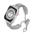 Cinturino in maglia di metallo acciaio inossidabile con ciondolo a cuore smartwatch argento - Versa 4 / Argento