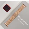 Rose gold metal watch band compatible with Apple Watch, stylish dragon pattern stainless steel strap. - 22mm / Rose Gold